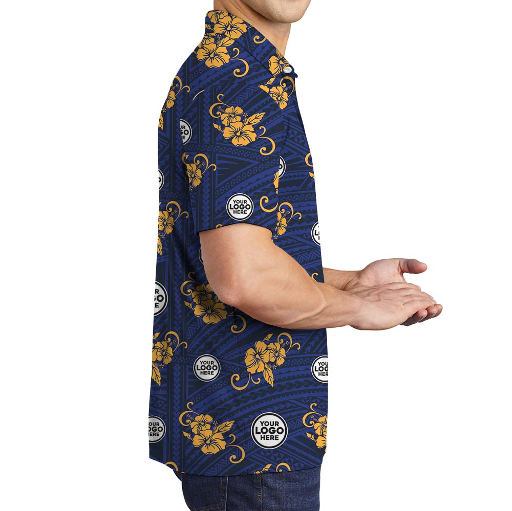 Tropical Charm Custom Logo Polo Shirt For Brand