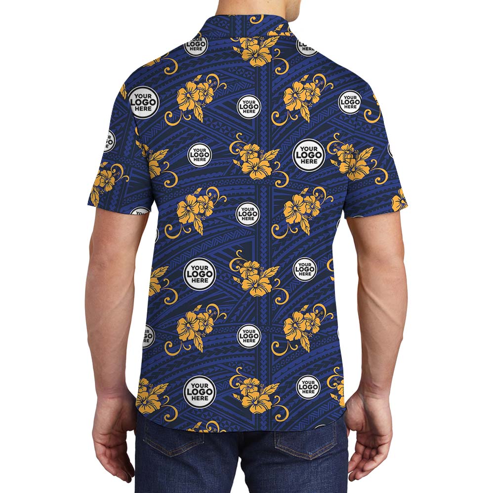Tropical Charm Custom Logo Polo Shirt For Brand