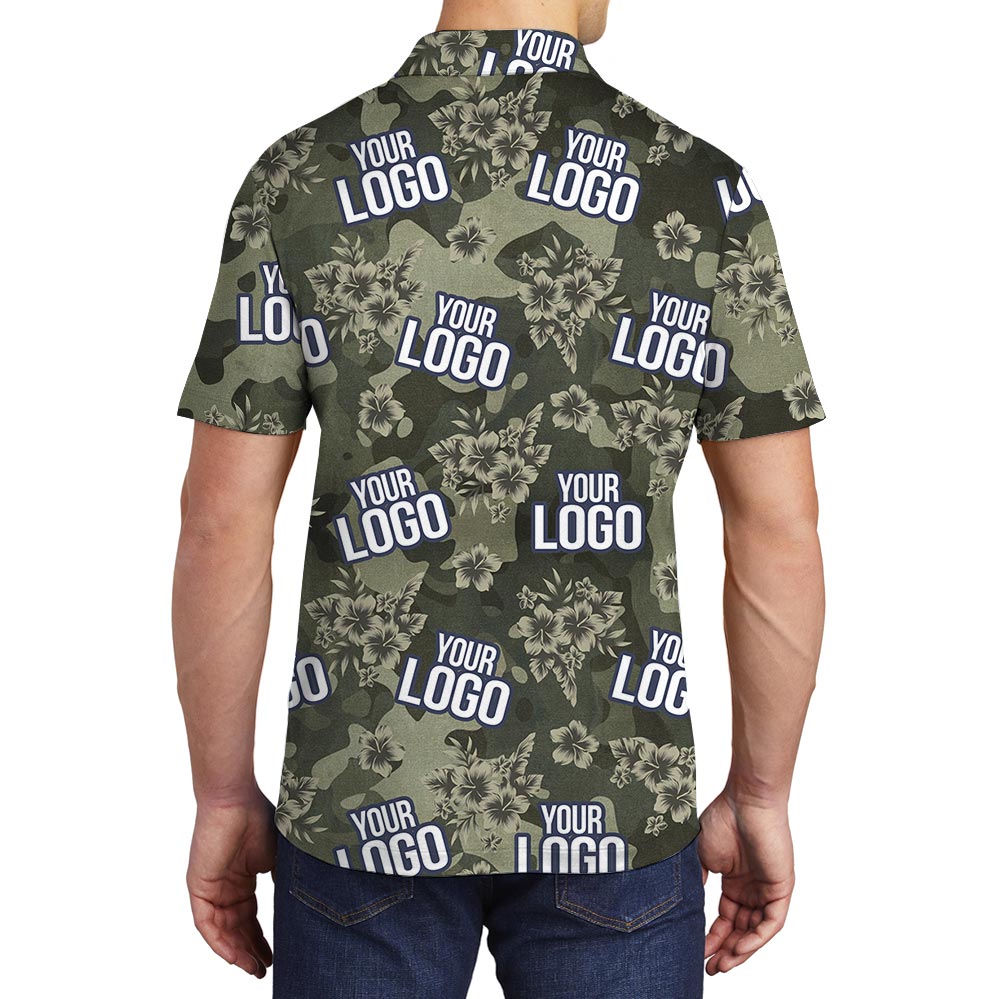 Personalized Military Tropical Polo Shirt Camouflage Theme