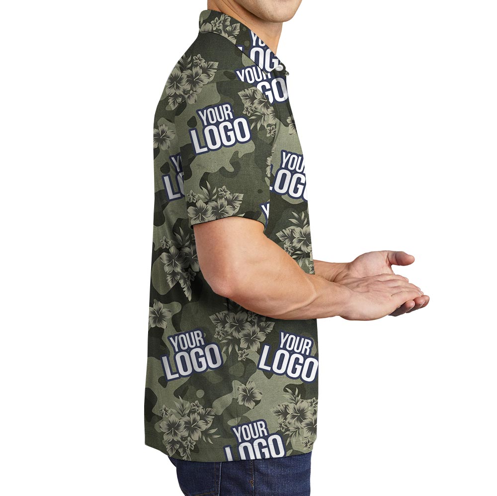 Personalized Military Tropical Polo Shirt Camouflage Theme