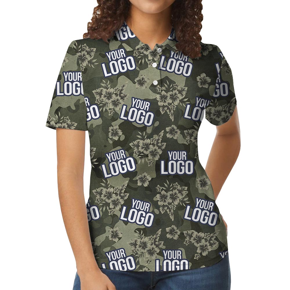 Personalized Military Tropical Polo Shirt Camouflage Theme