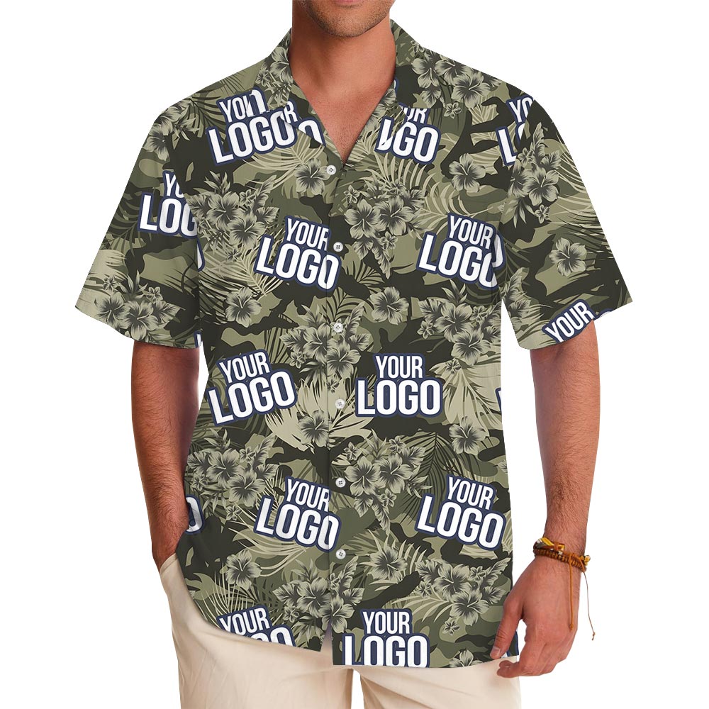 Custom Military Unit Logo Tropical Camo Shirt - variant image 1