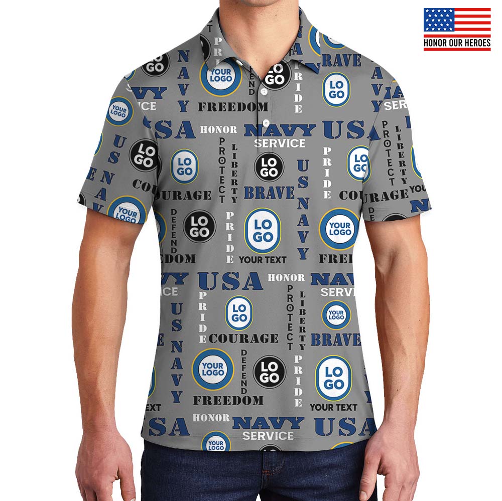 US Navy Custom Military Polo Shirt - variant image 1