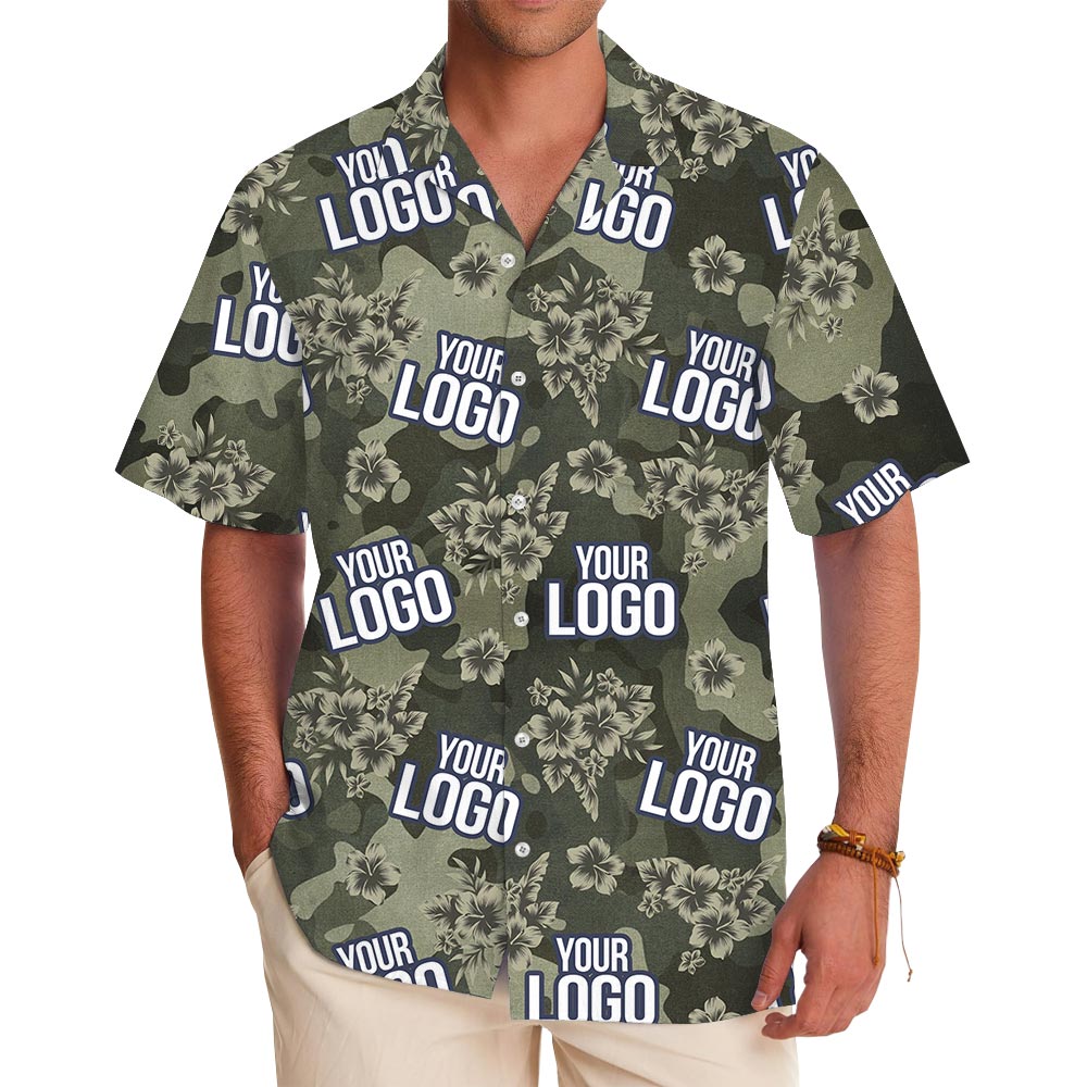 Custom Hibiscus Camouflage Hawaiian Shirt For Military Unit - variant image 1