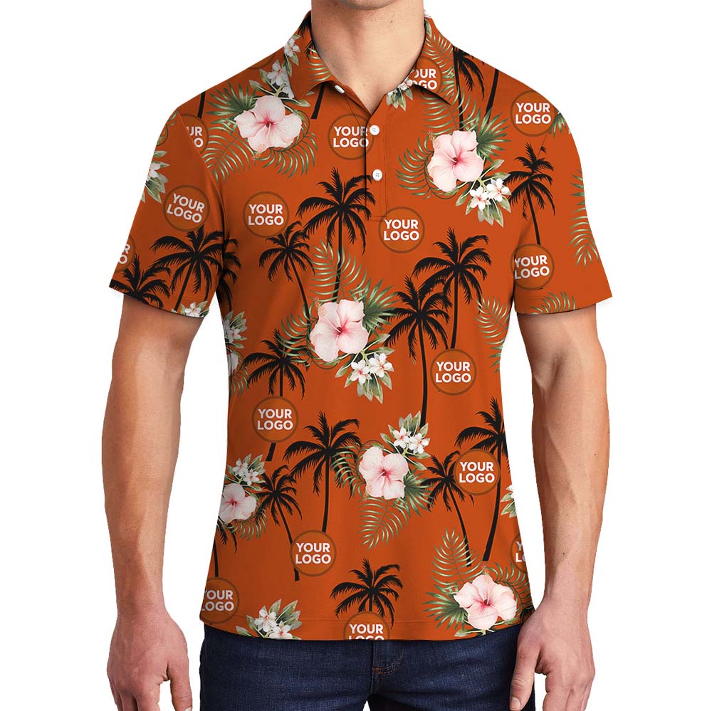 Island Sunset Fiesta Collared Polo Shirt With Company Logo - variant image 1