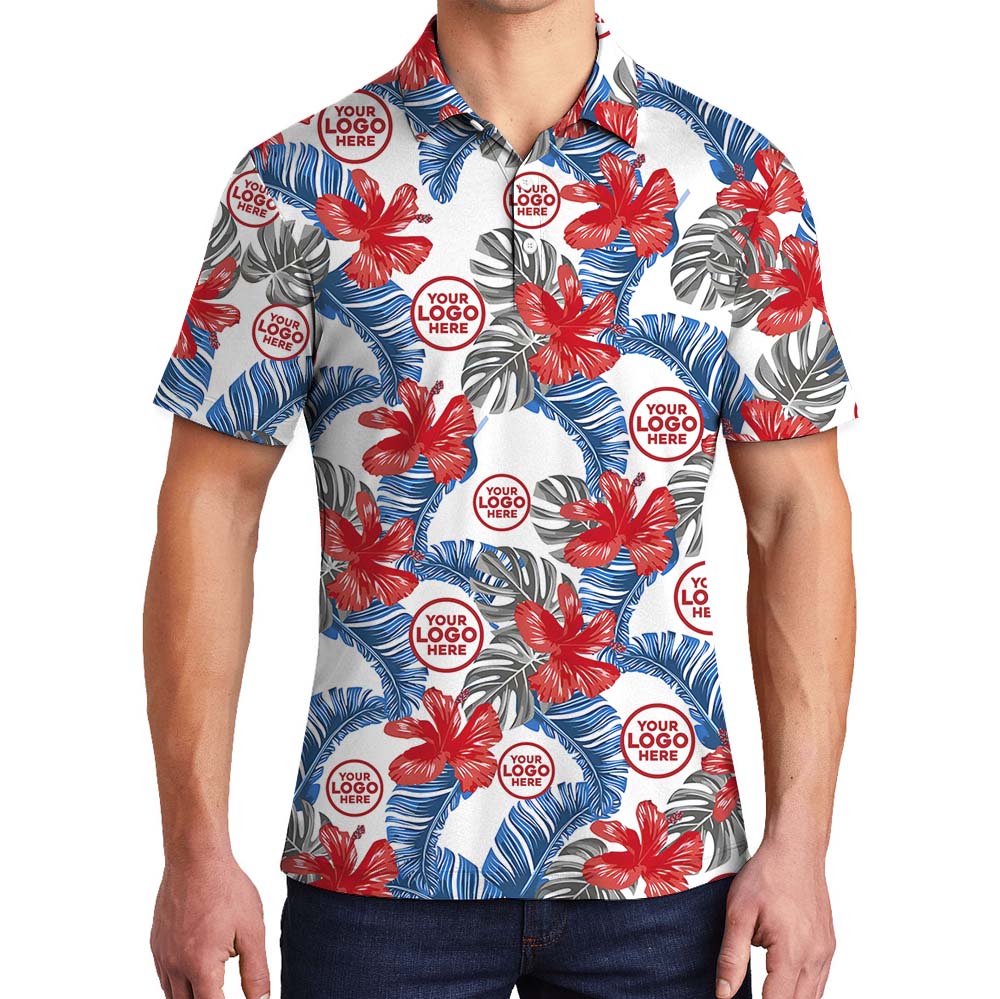 Hibiscus Haven Custom Collared Polo Shirt - variant image 1