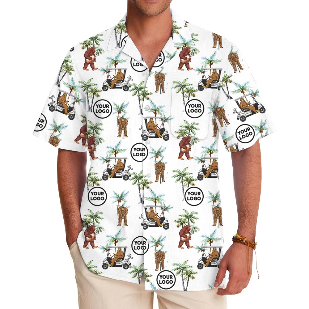 Bigfoot Beach Golf Hawaiian Shirt With Custom Logo - variant image 1