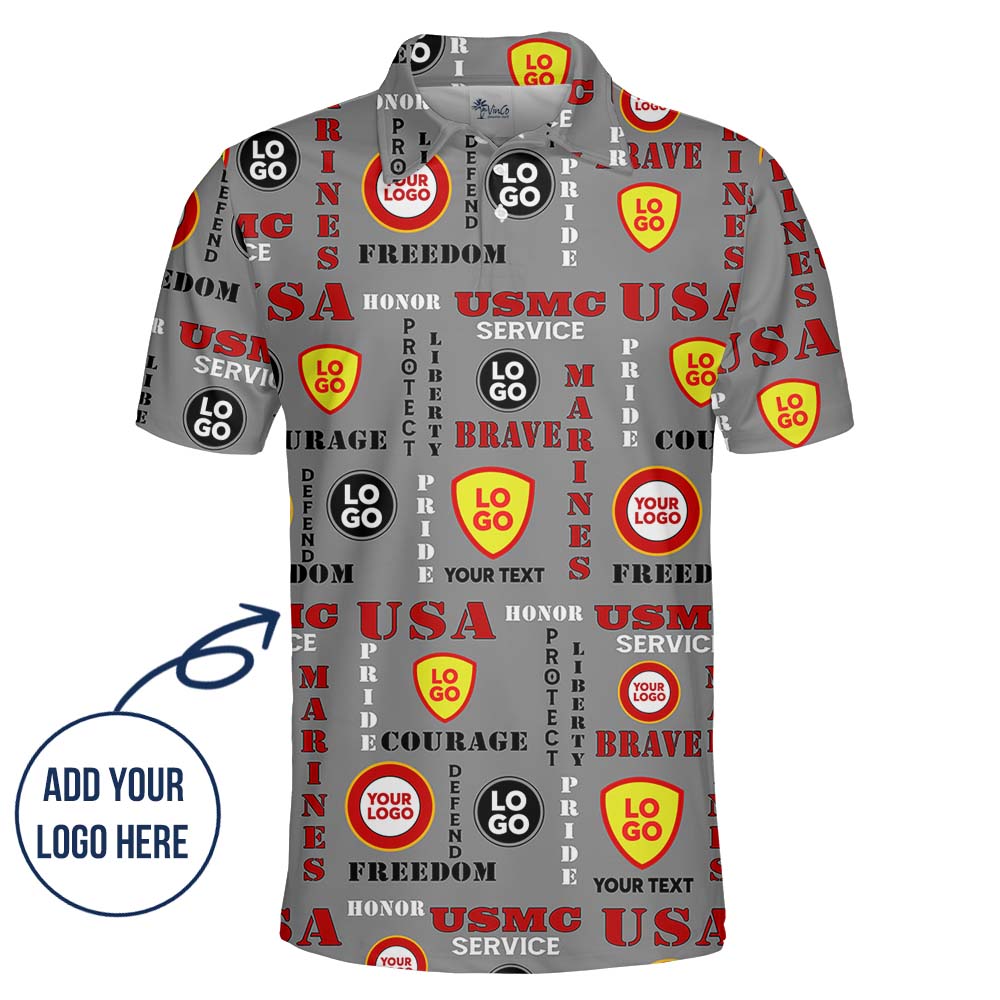 Custom Logo USMC Polo Shirt