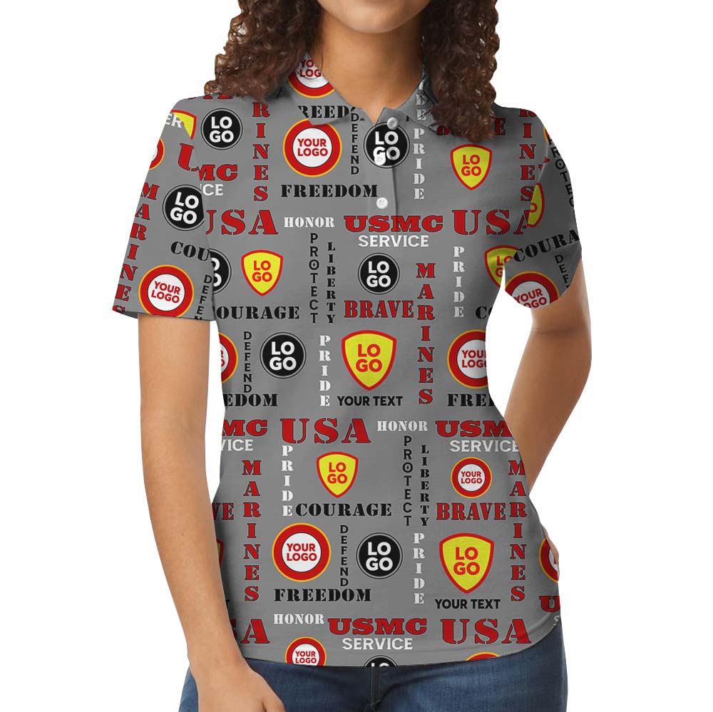 Custom Logo USMC Polo Shirt