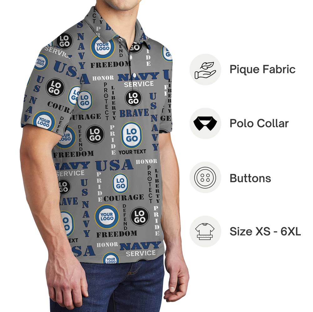 US Navy Custom Military Polo Shirt