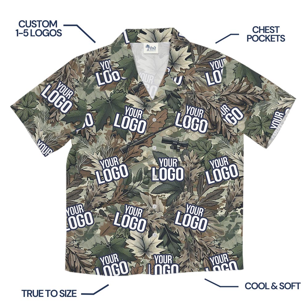 Personalized Tactical Party Tropical Shirt With Military Unit Logo