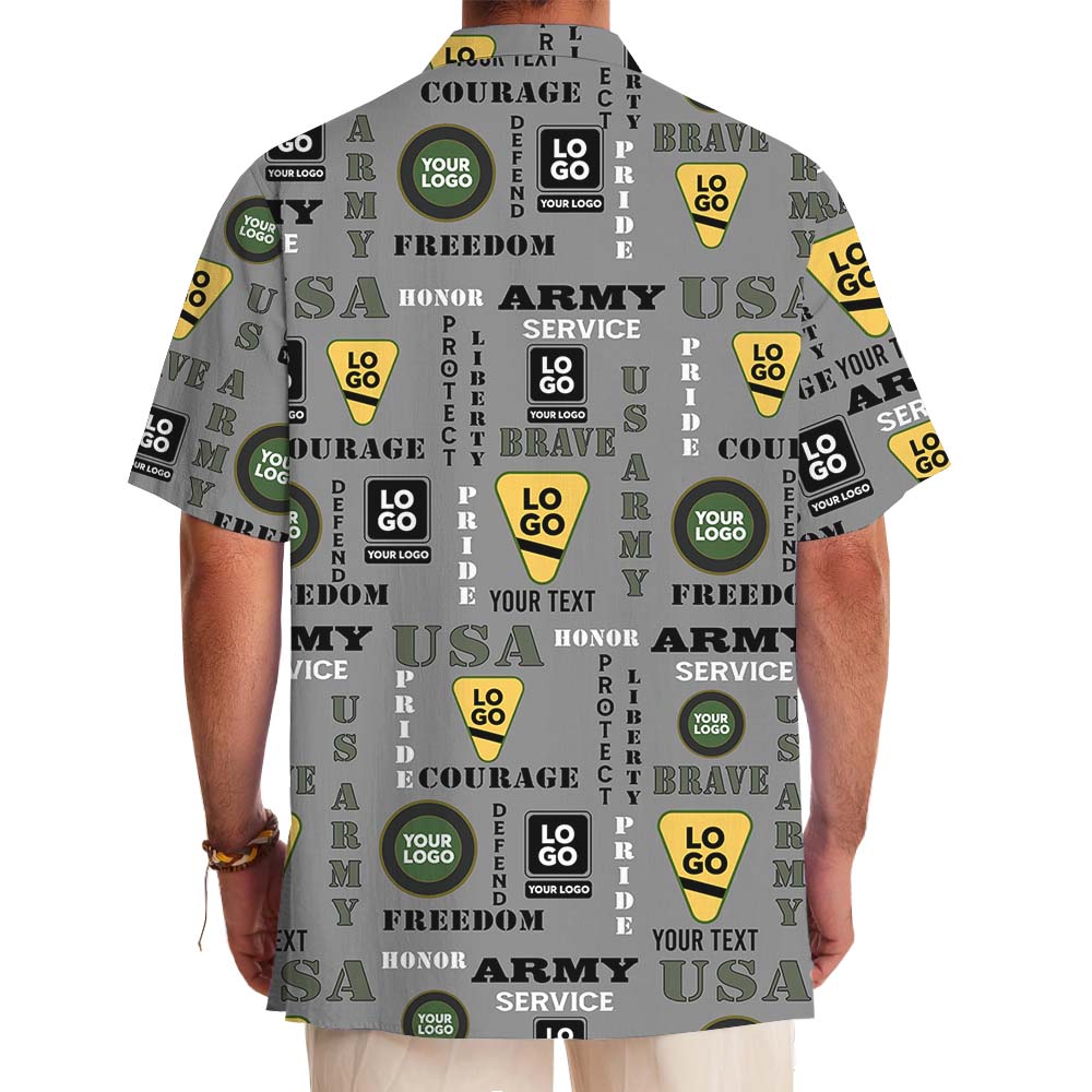 US Army Hawaiian Shirt With Custom Logo