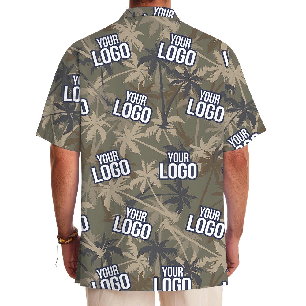 Custom Logo Military Camouflage Theme Tropical Shirt