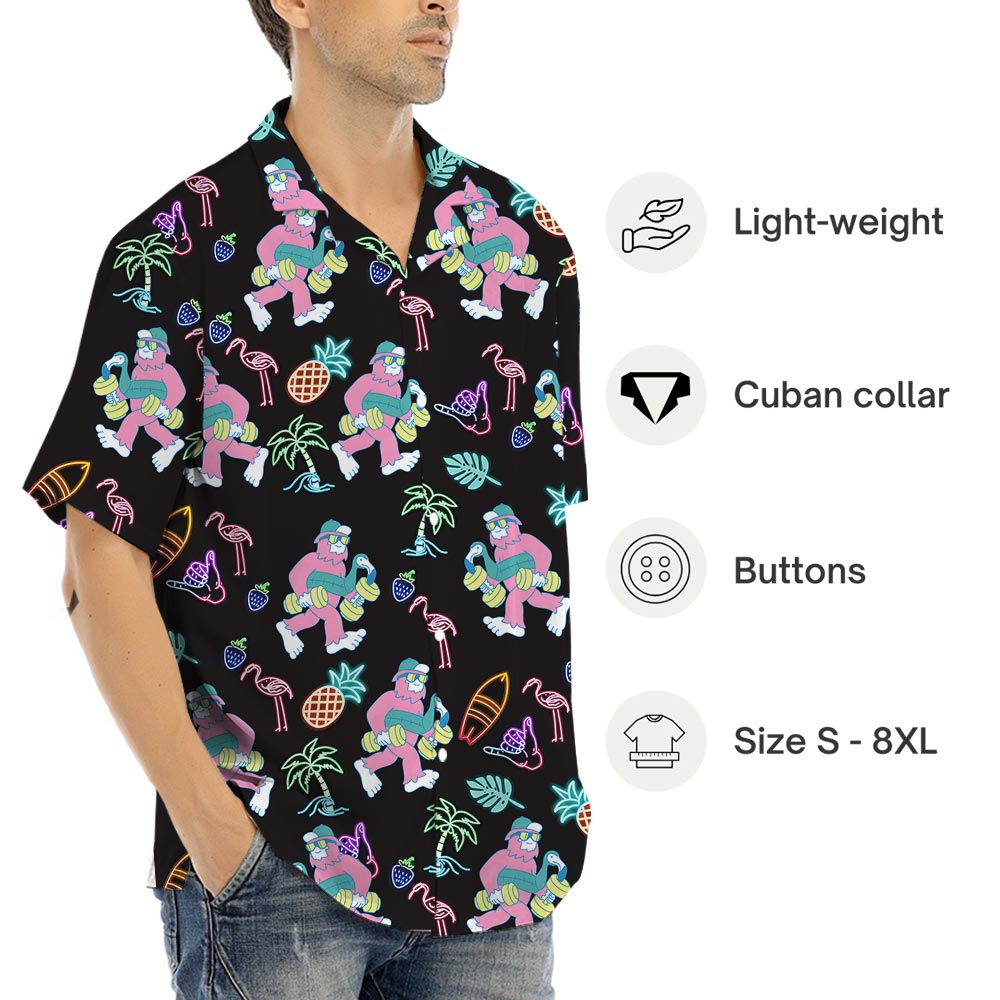 Bigfoot Retro Hawaiian Shirt