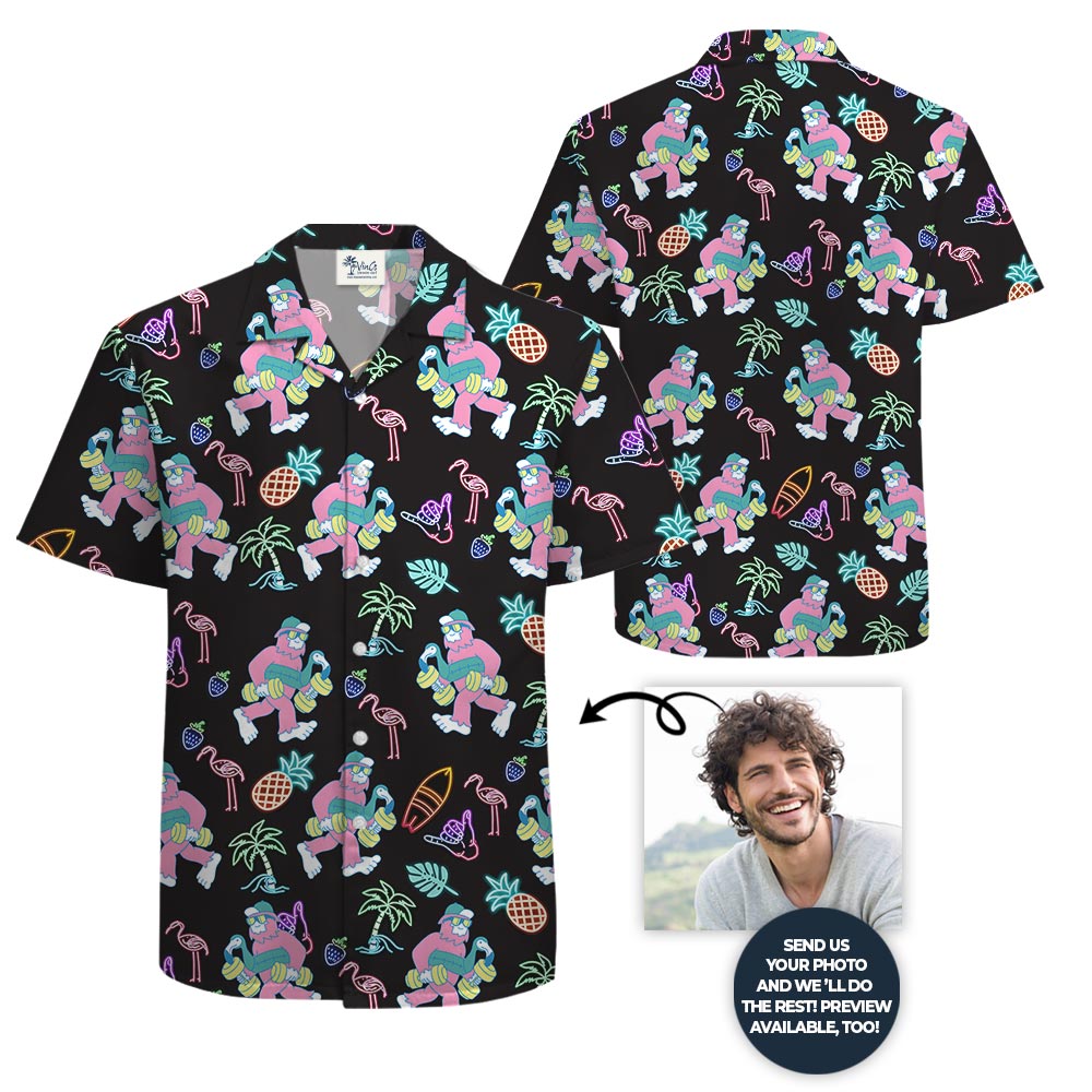 Bigfoot Retro Hawaiian Shirt