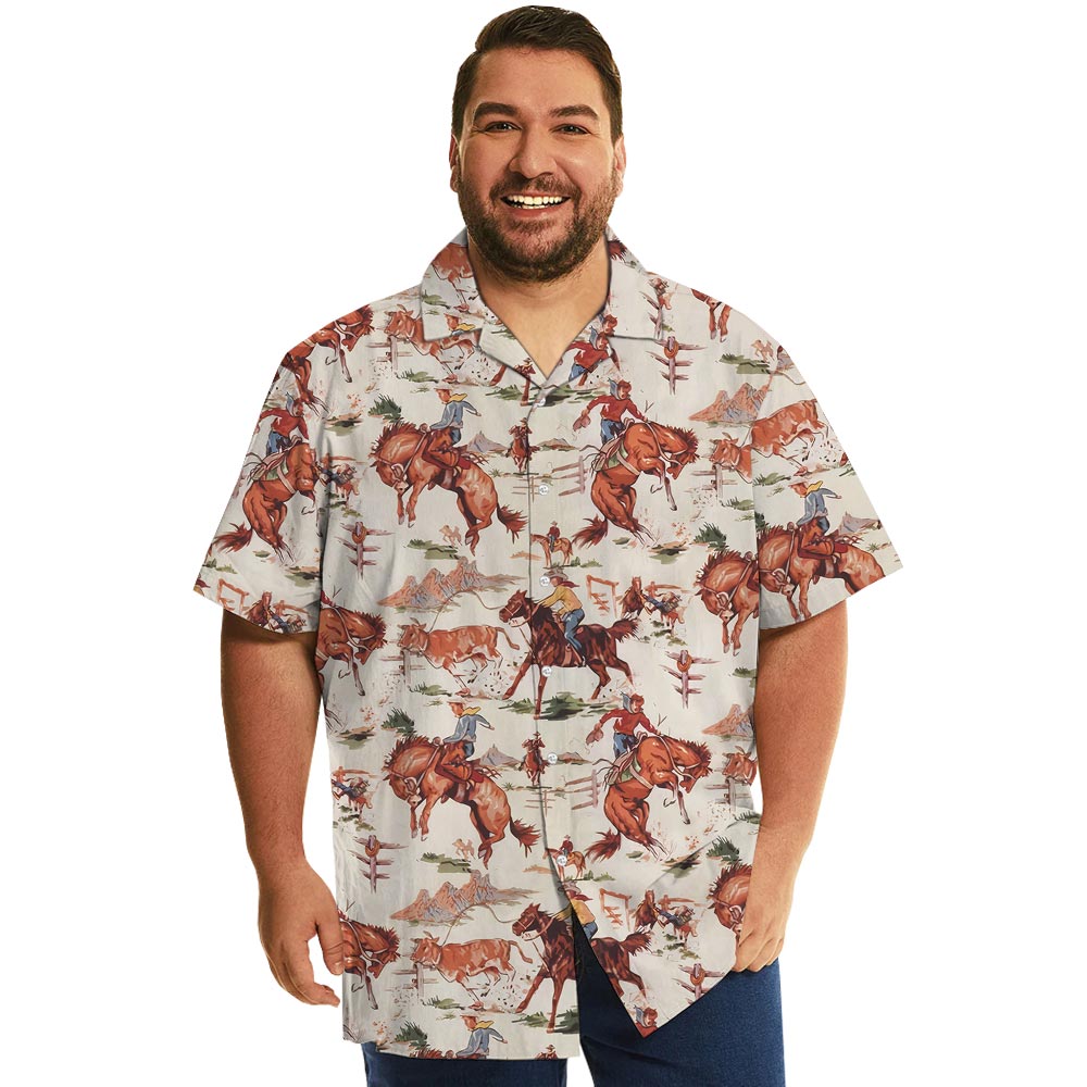 Western Cowboy Button Up Shirt With Pocket