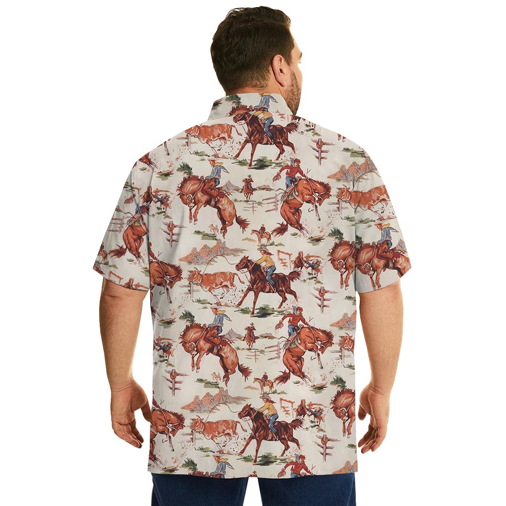 Western Cowboy Button Up Shirt With Pocket