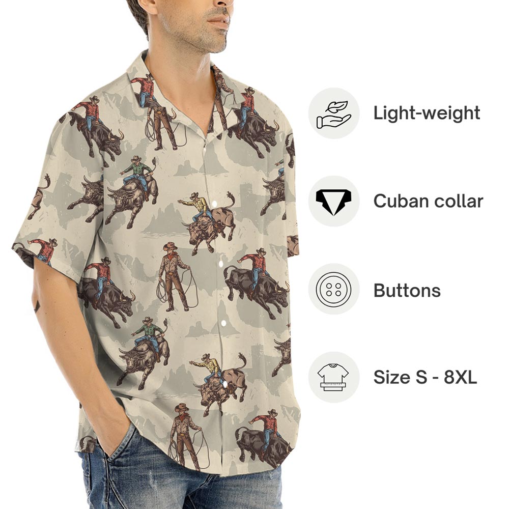 Desert Cowboy Button Up Short Sleeved Shirt Pocket