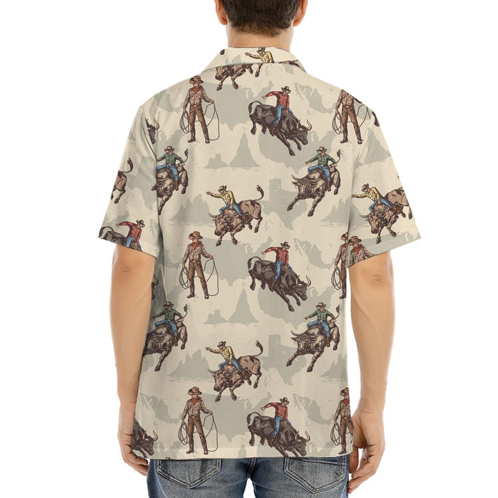 Desert Cowboy Button Up Short Sleeved Shirt Pocket