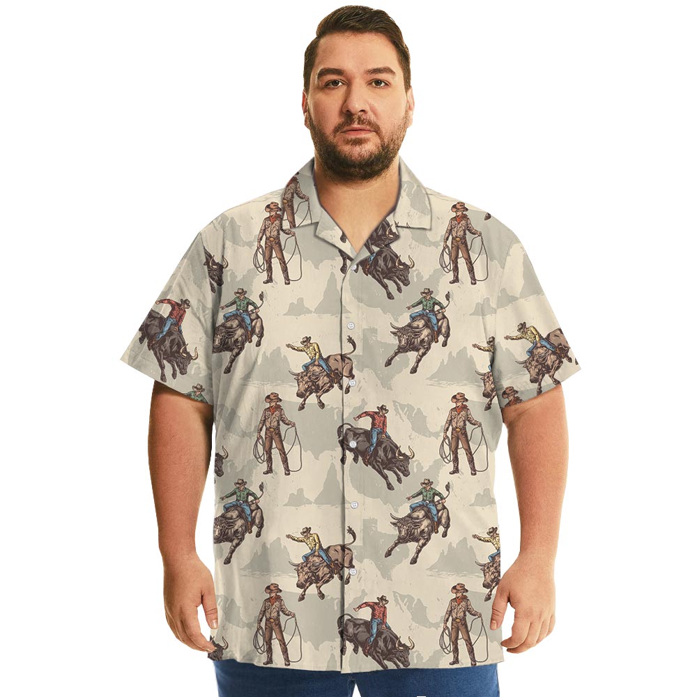 Desert Cowboy Button Up Short Sleeved Shirt Pocket