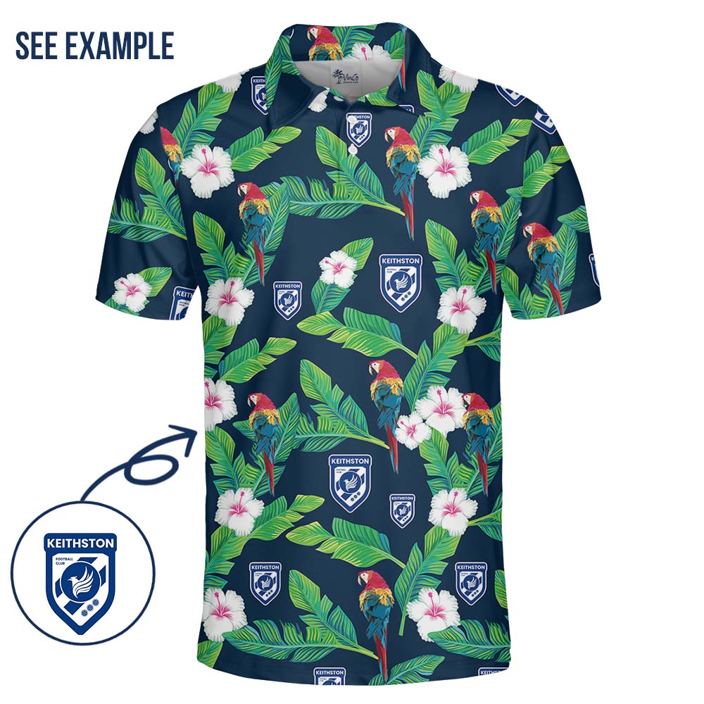 Midnight Jungle Party Collared Polo Shirt With Logo