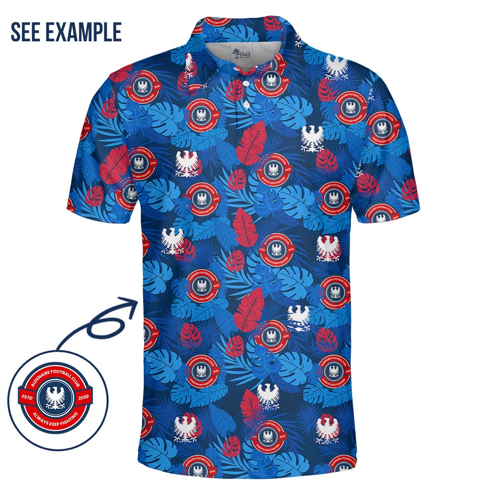 Tropical Tide Collared Polo Shirt With Company Logo