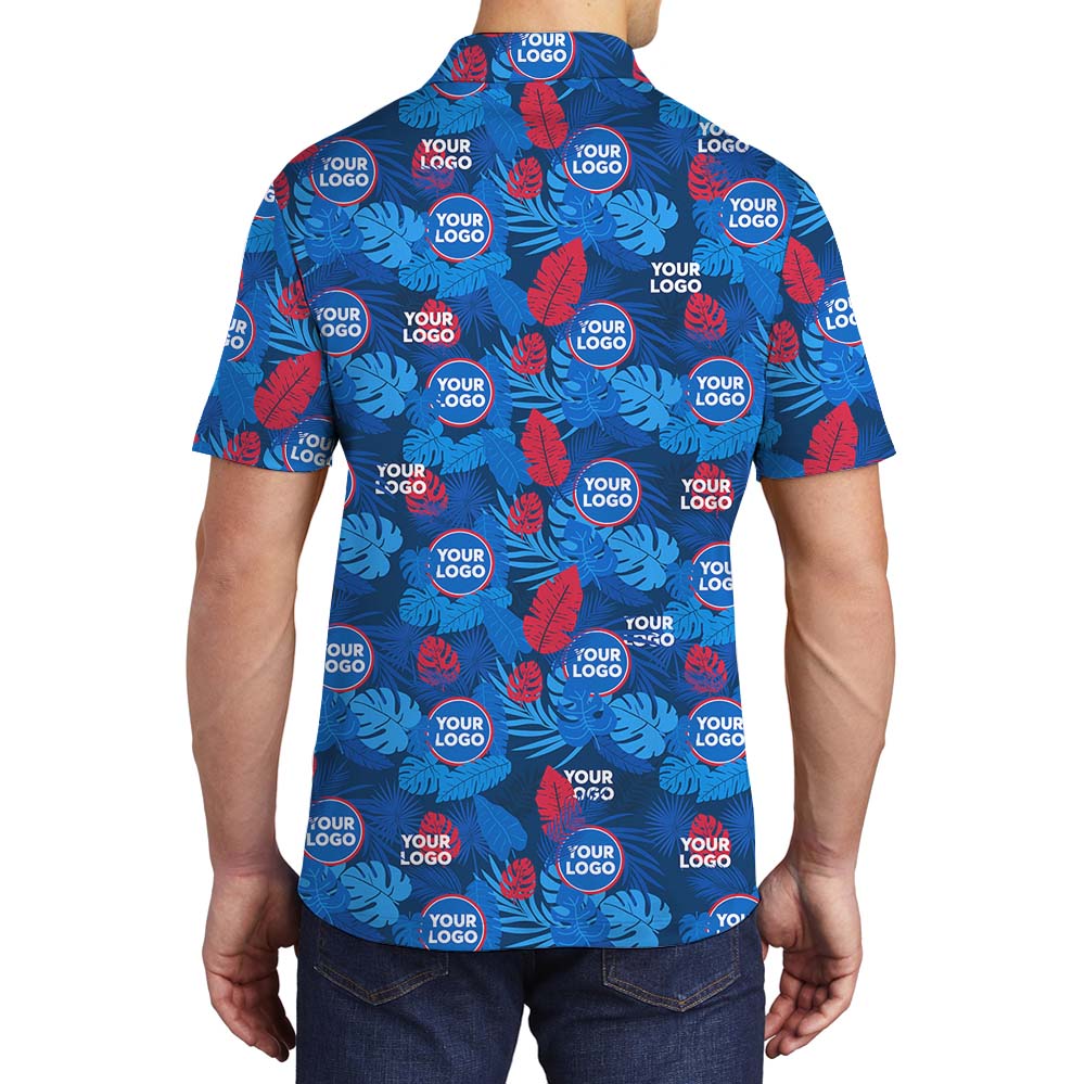 Tropical Tide Collared Polo Shirt With Company Logo