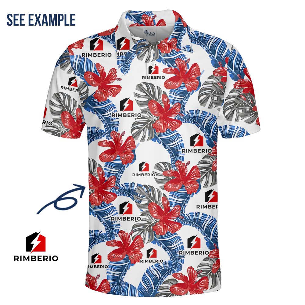 Hibiscus Haven Custom Collared Polo Shirt
