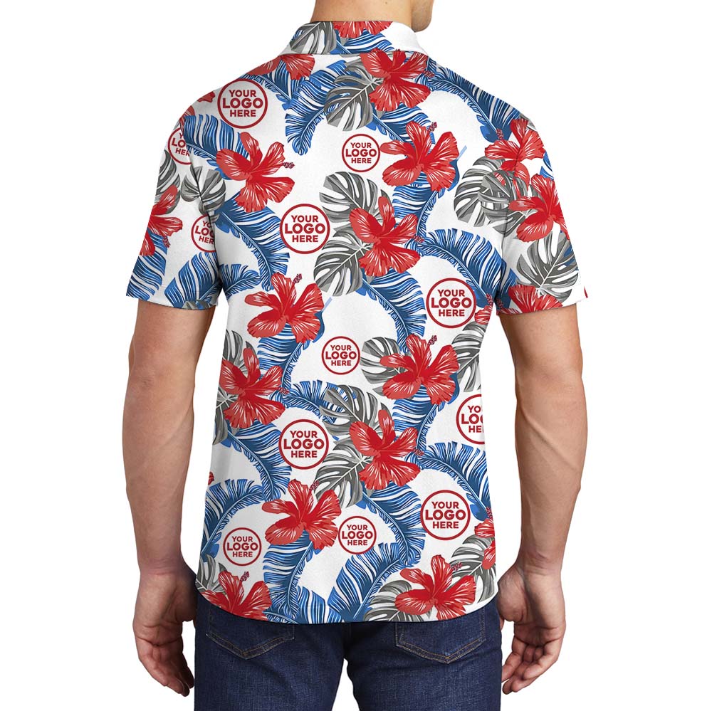 Hibiscus Haven Custom Collared Polo Shirt