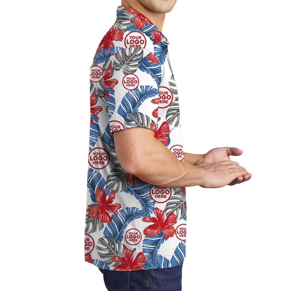 Hibiscus Haven Custom Collared Polo Shirt