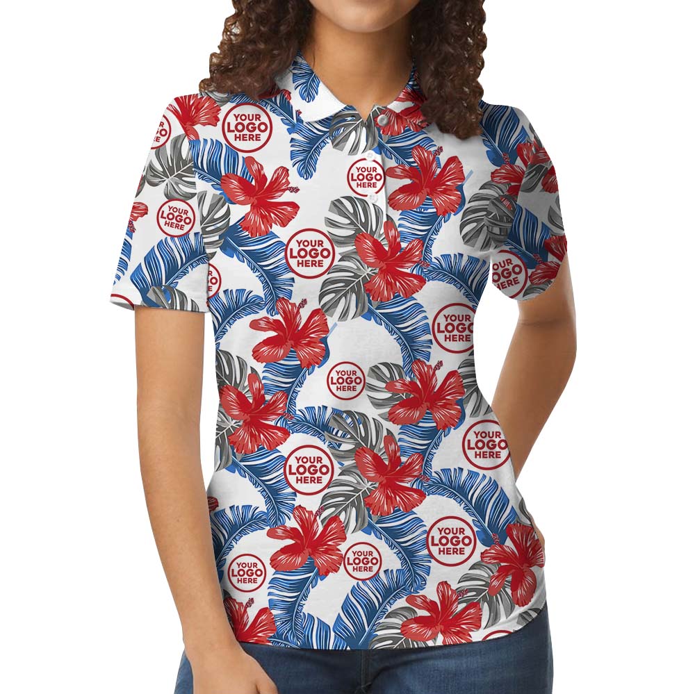 Hibiscus Haven Custom Collared Polo Shirt