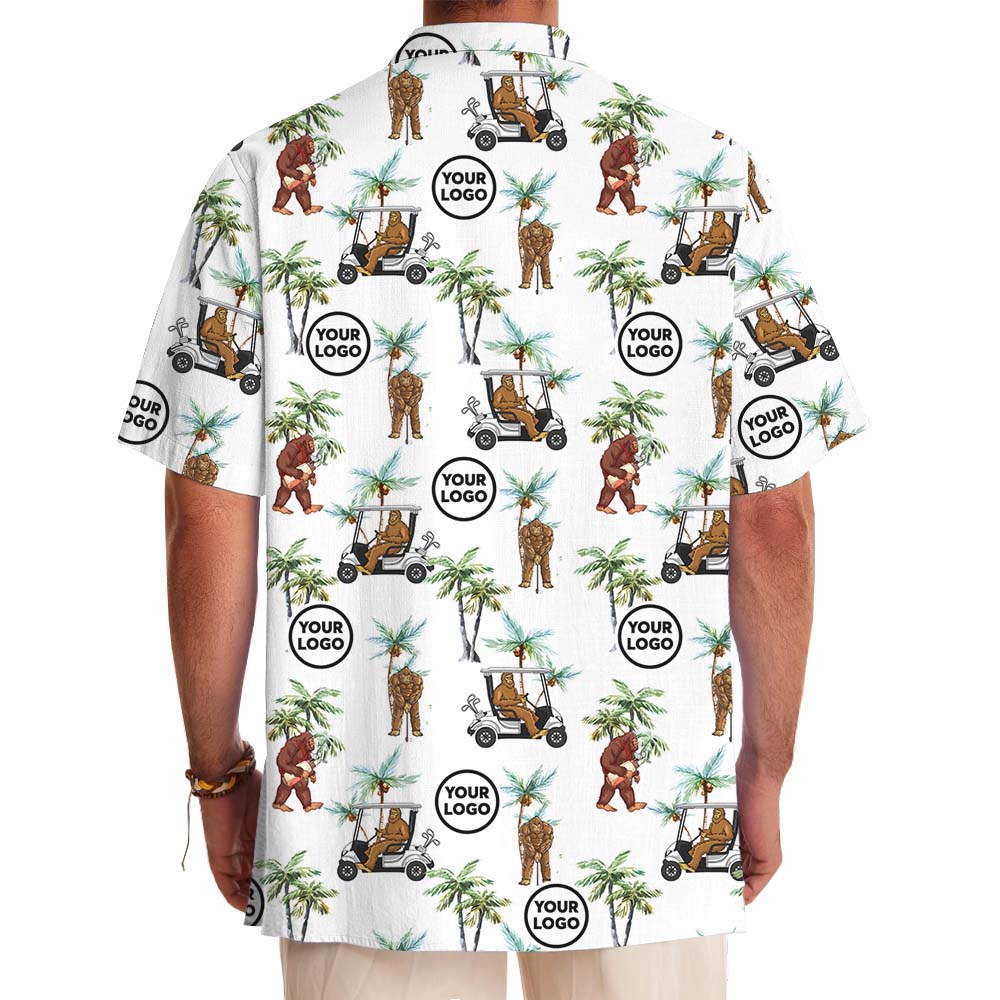 Bigfoot Beach Golf Hawaiian Shirt With Custom Logo