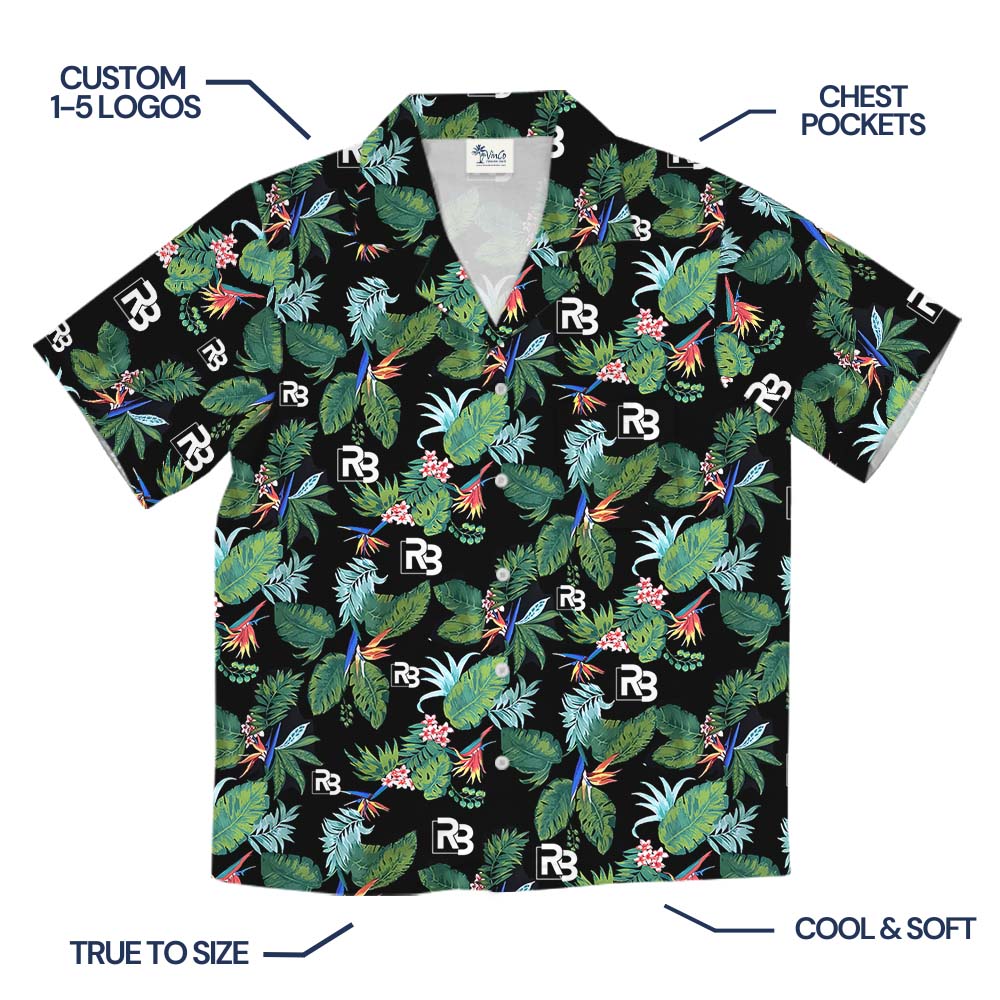 Jungle Fiesta Custom Logo Hawaiian Shirt With Logo