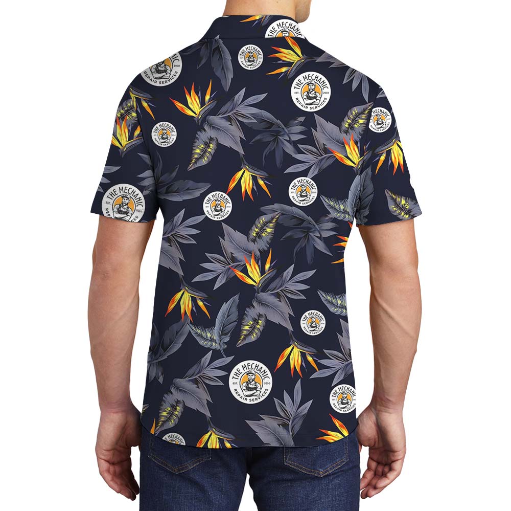 Bird Of Paradise Flowers Company Logo Polo Shirts