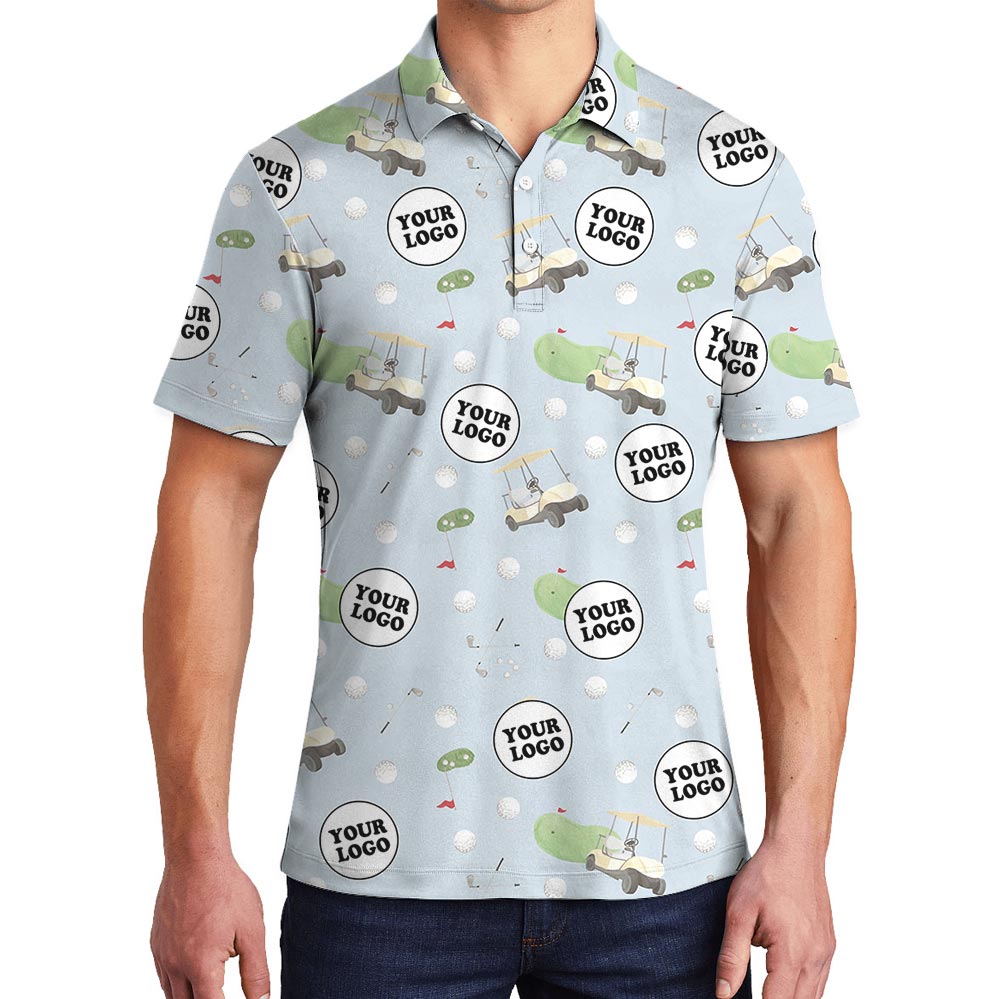 Personalized Golf Polo Shirt With Multiple Logos - variant image 1