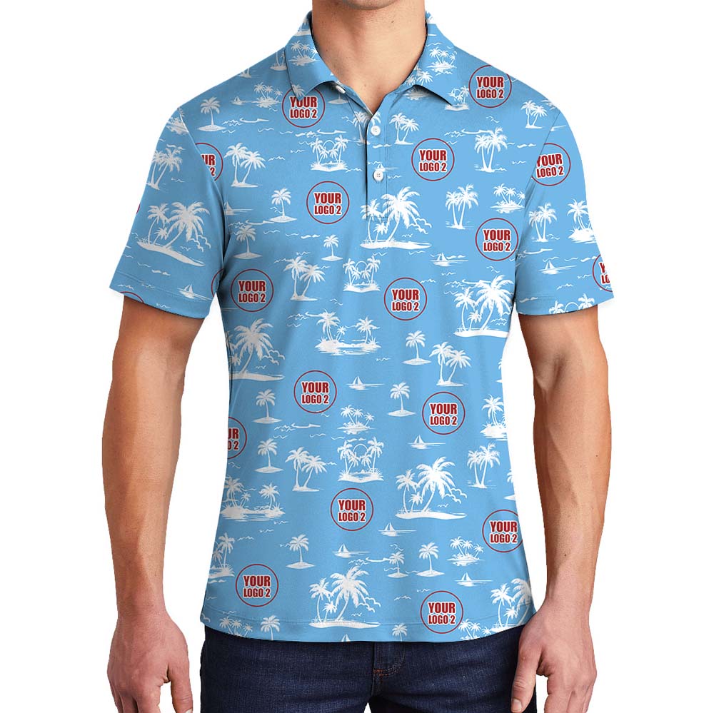 Company Collared Polo Shirt With Beach Vibes - variant image 1