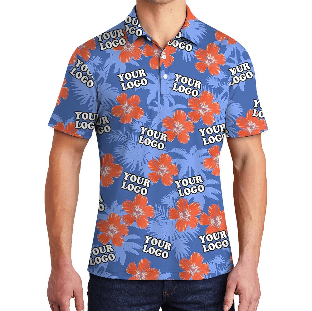 Personalized Tropical Polo Shirt With Company Logo - variant image 1