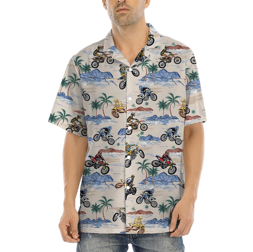 Motocross Hawaiian Shirt Beach Theme - variant image 1