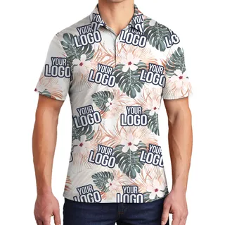 Your Team Logo Performance Polo Shirt Tropical