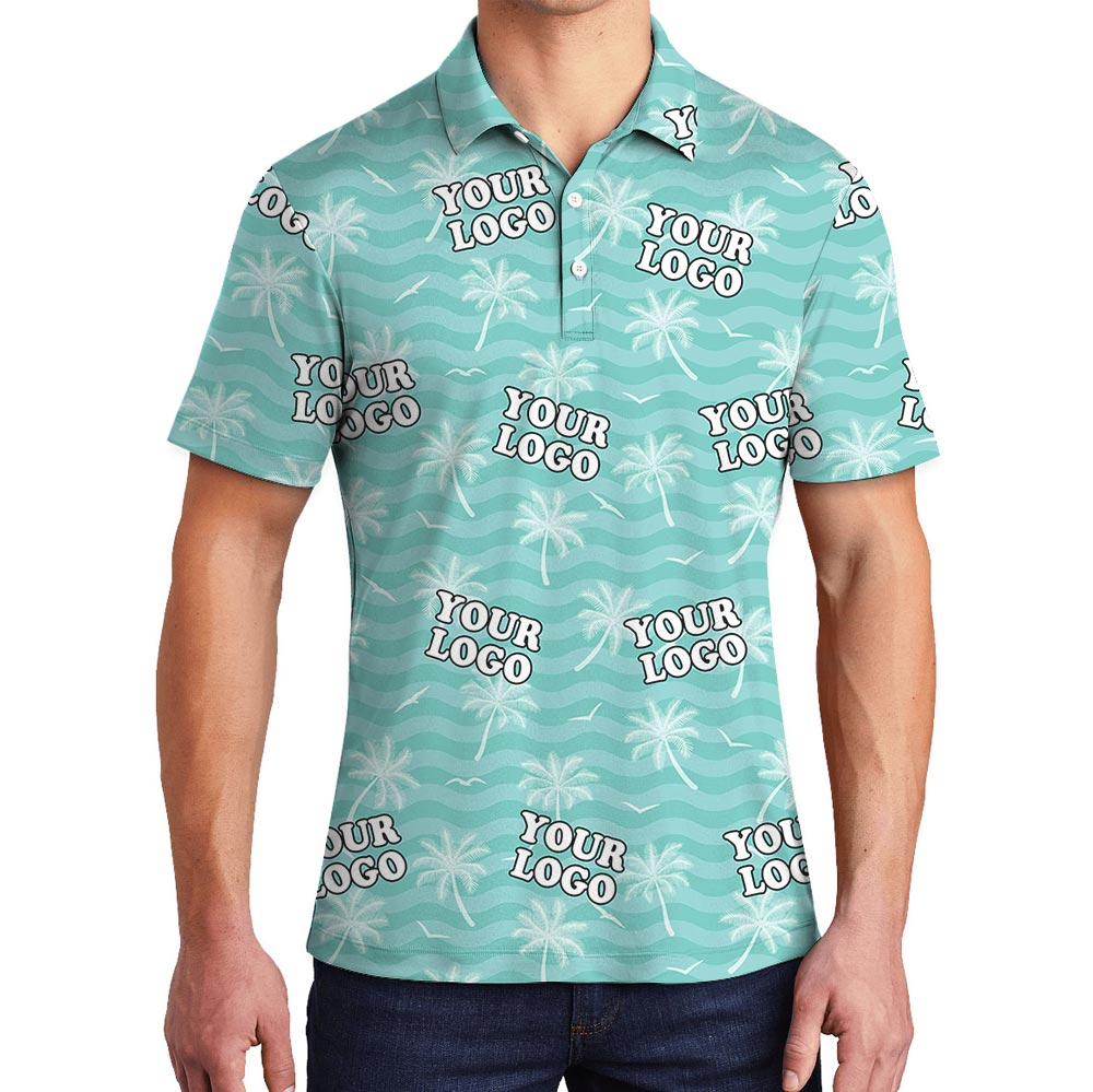 Custom Team Logo Polo Shirt Palm Trees - variant image 1
