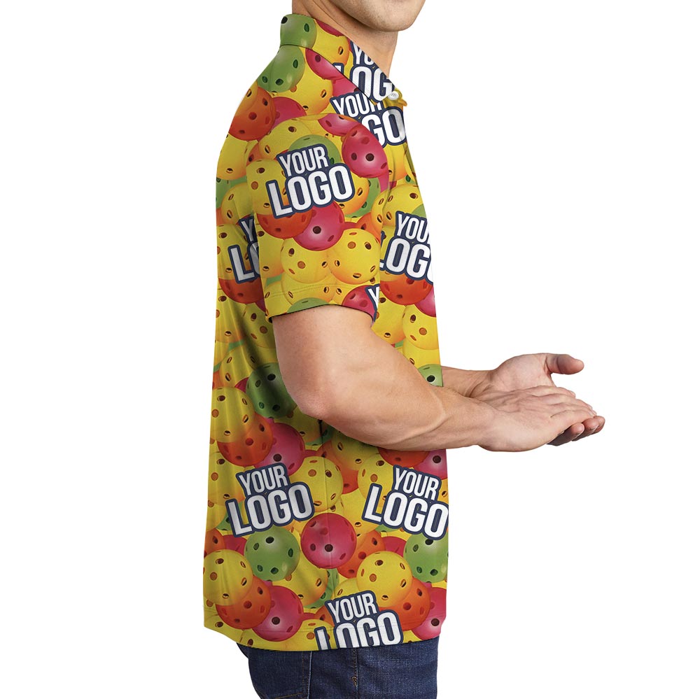 Funny Custom Logo Pickleball Polo Shirt