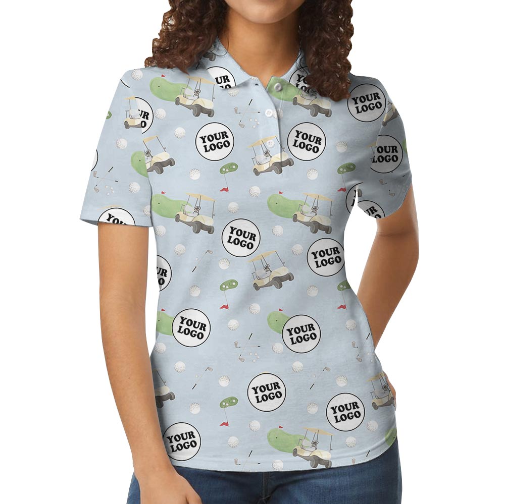 Personalized Golf Polo Shirt With Multiple Logos