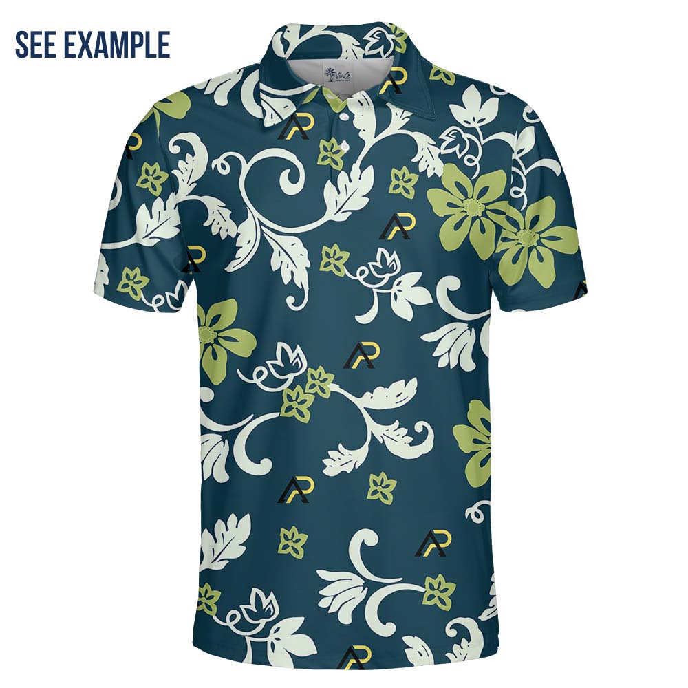 Vintage Collared Polo Shirt With Customized Logo