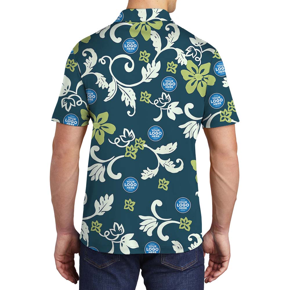 Vintage Collared Polo Shirt With Customized Logo