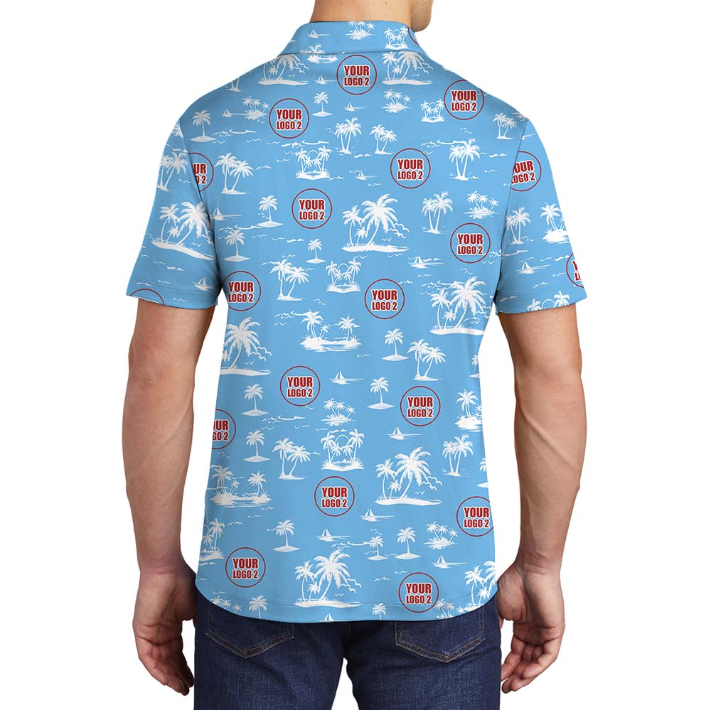 Company Collared Polo Shirt With Beach Vibes