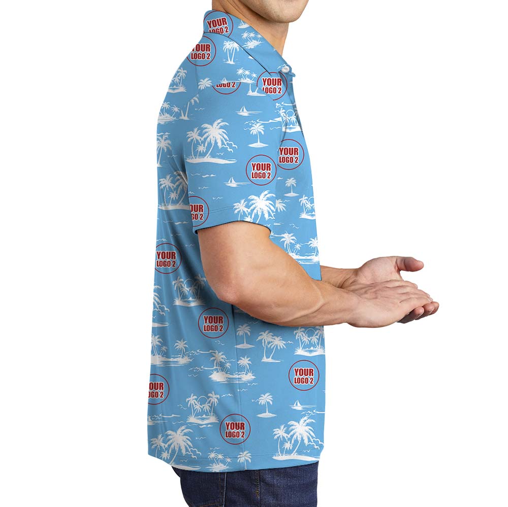 Company Collared Polo Shirt With Beach Vibes