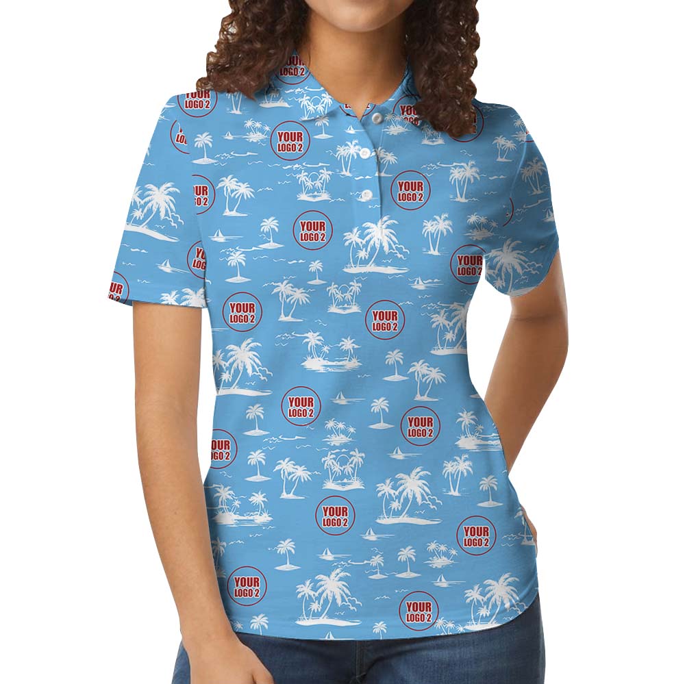Company Collared Polo Shirt With Beach Vibes