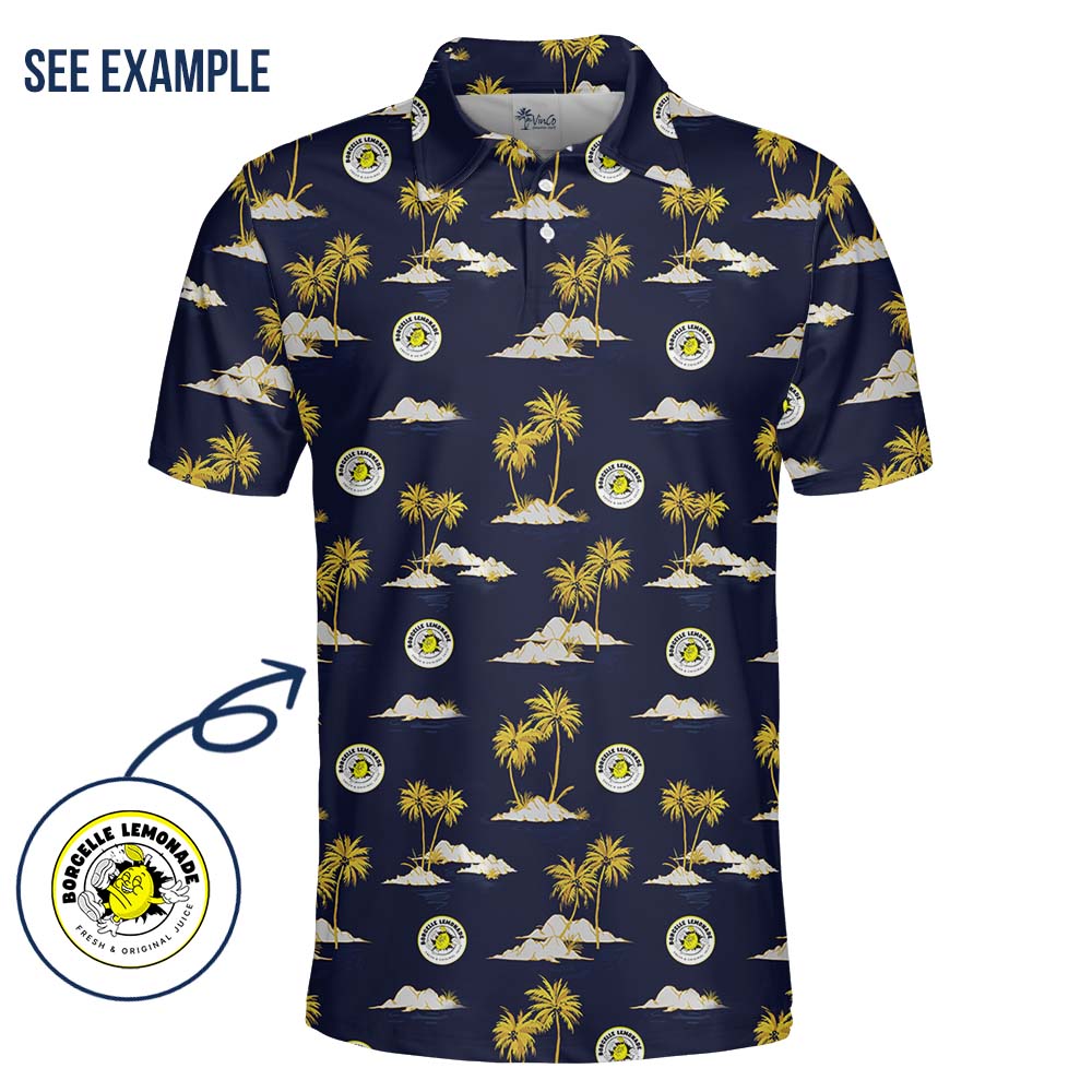 Island Vibes Personalized Collared Polo Shirt With Logo