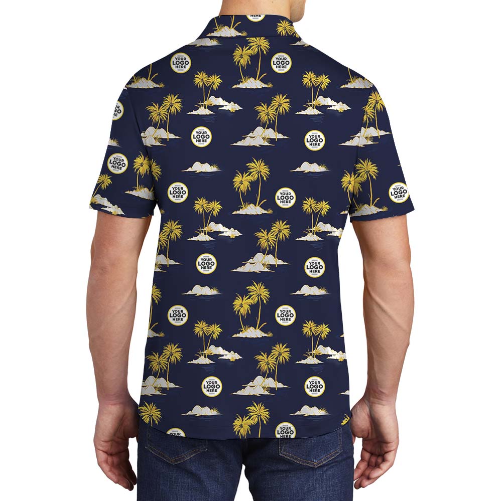 Island Vibes Personalized Collared Polo Shirt With Logo