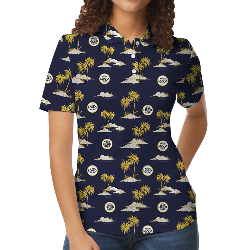 Island Vibes Personalized Collared Polo Shirt With Logo